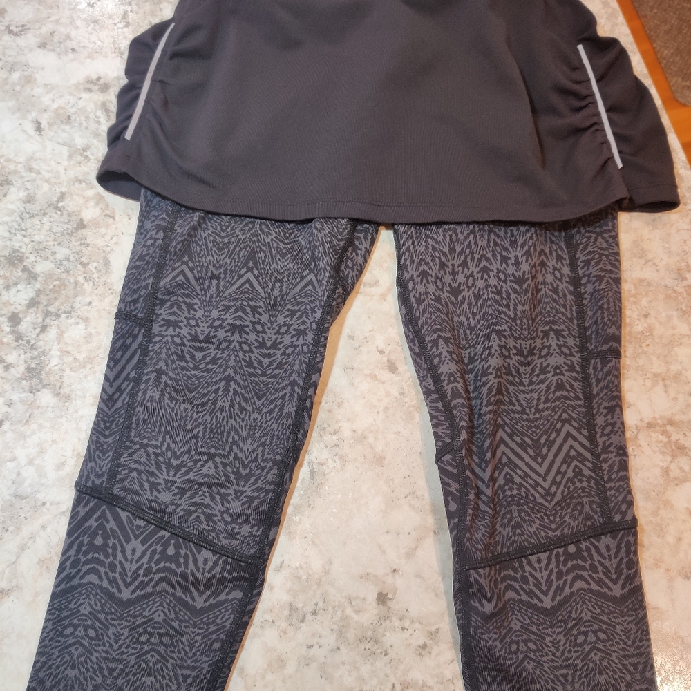 ATHLETA leggings with attached skirt